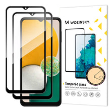 Заредете изображение във визуализатора на галерията – Wozinsky Set of 2x Super Strength Full Glue Tempered Glass Full Screen with Frame Case Friendly Samsung Galaxy A13 5G Black - TopMag

