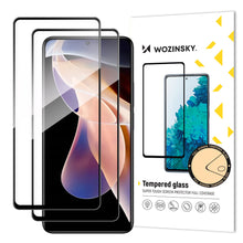 Заредете изображение във визуализатора на галерията – Wozinsky Set 2x Super Strength Full Glue Tempered Glass Full Screen with Frame Case Friendly Xiaomi Redmi Note 11 Pro + / 11 Pro Black - TopMag
