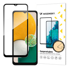Заредете изображение във визуализатора на галерията – Wozinsky Super Tough Full Glue Tempered Glass Full Screen With Frame Case Friendly Samsung Galaxy A13 / M13 Black - TopMag
