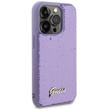 Заредете изображение във визуализатора на галерията – Guess Sequin Script Metal case for iPhone 15 Pro Max - purple
