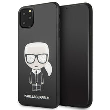 Заредете изображение във визуализатора на галерията – Karl Lagerfeld KLHCN65DLFKBK iPhone 11 Pro Max czarny/black hard case Iconic Karl Glitter
