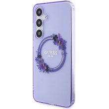 Заредете изображение във визуализатора на галерията – Guess IML Flowers Wreath MagSafe case for Samsung Galaxy S24+ - purple
