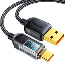 Заредете изображение във визуализатора на галерията – Joyroom USB cable - USB C 66W for fast charging and data transfer 1.2 m black (S-AC066A4)
