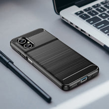 Заредете изображение във визуализатора на галерията – Carbon Case Cover for Xiaomi Redmi Note 11E /Redmi 10 5G / Redmi 10 Prime+ 5G / Poco M4 5G Flexible Silicone Carbon Cover Black
