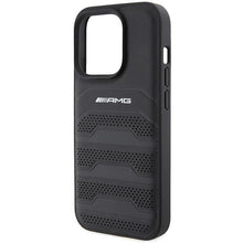 Заредете изображение във визуализатора на галерията – AMG Leather Debossed Lines case for iPhone 15 Pro Max - black
