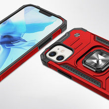 Заредете изображение във визуализатора на галерията – Wozinsky Ring Armor case for iPhone 14 Plus armored cover magnetic holder ring red

