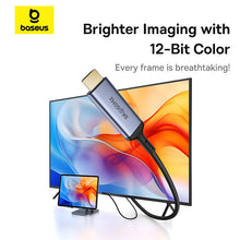 Заредете изображение във визуализатора на галерията – Baseus BS-OH064 8K 60Hz USB-C - HDMI cable 1.5m - black
