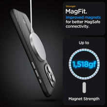Заредете изображение във визуализатора на галерията – Spigen Enzo Aramid Mag Case with MagSafe for iPhone 15 Pro - Matte Black
