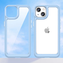 Заредете изображение във визуализатора на галерията – Outer Space Case iPhone 14 hard cover with gel frame blue
