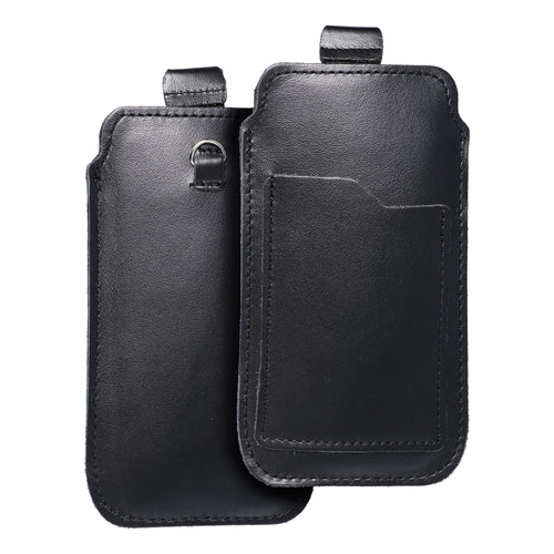 ROYAL - Leather universal blet pocket / black - Size L - IPHONE 6 / 7 / 8