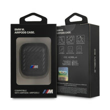 Заредете изображение във визуализатора на галерията – BMW BMA2WMPUCA AirPods cover czarny/black PU Carbon M Collection
