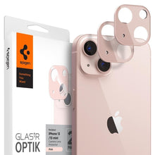 Заредете изображение във визуализатора на галерията – SPIGEN OPTIK.TR CAMERA PROTECTOR 2-PACK IPHONE 13 MINI / 13 PINK COVER - TopMag
