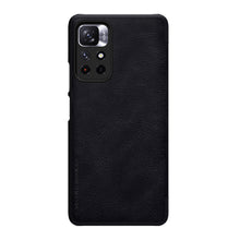 Заредете изображение във визуализатора на галерията – Nillkin Qin Case Case for Xiaomi Redmi Note 11T 5G / Note 11S 5G / Note 11 5G (China) / Poco M4 Pro 5G Camera Protector Holster Cover Flip Cover Black - TopMag
