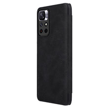 Заредете изображение във визуализатора на галерията – Nillkin Qin Case Case for Xiaomi Redmi Note 11T 5G / Note 11S 5G / Note 11 5G (China) / Poco M4 Pro 5G Camera Protector Holster Cover Flip Cover Black - TopMag
