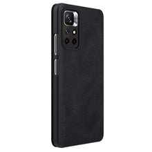 Заредете изображение във визуализатора на галерията – Nillkin Qin Case Case for Xiaomi Redmi Note 11T 5G / Note 11S 5G / Note 11 5G (China) / Poco M4 Pro 5G Camera Protector Holster Cover Flip Cover Black - TopMag
