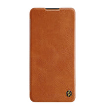 Заредете изображение във визуализатора на галерията – Nillkin Qin Case Case for Xiaomi Redmi Note 11T 5G / Note 11S 5G / Note 11 5G (China) / Poco M4 Pro 5G Camera Protector Holster Cover Flip Cover Brown - TopMag
