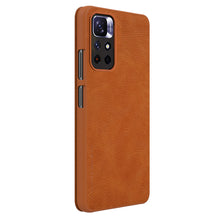 Заредете изображение във визуализатора на галерията – Nillkin Qin Case Case for Xiaomi Redmi Note 11T 5G / Note 11S 5G / Note 11 5G (China) / Poco M4 Pro 5G Camera Protector Holster Cover Flip Cover Brown - TopMag
