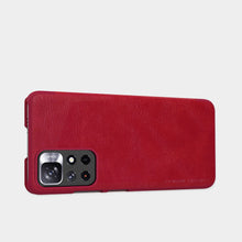 Заредете изображение във визуализатора на галерията – Nillkin Qin Case Case for Xiaomi Redmi Note 11T 5G / Note 11S 5G / Note 11 5G (China) / Poco M4 Pro 5G Camera Protector Holster Cover Flip Cover Brown - TopMag
