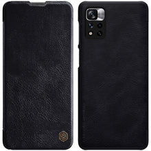 Заредете изображение във визуализатора на галерията – Nillkin Qin Case case for Xiaomi Redmi Note 11 Pro+ (China) / Redmi Note 11 Pro (China) / Mi11i HyperCharge camera protector holster case flip cover black - TopMag
