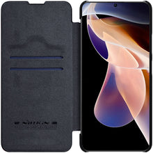 Заредете изображение във визуализатора на галерията – Nillkin Qin Case case for Xiaomi Redmi Note 11 Pro+ (China) / Redmi Note 11 Pro (China) / Mi11i HyperCharge camera protector holster case flip cover black - TopMag
