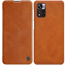 Заредете изображение във визуализатора на галерията – Nillkin Qin Case case for Xiaomi Redmi Note 11 Pro+ (China) / Redmi Note 11 Pro (China) / Mi11i HyperCharge camera cover holster case cover with flap brown - TopMag
