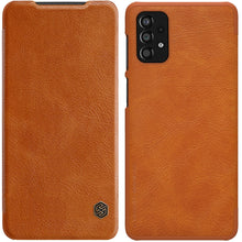 Заредете изображение във визуализатора на галерията – Nillkin Qin Case Case For Samsung Galaxy A33 5G Camera Protector Holster Cover Flip Cover Brown - TopMag
