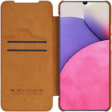 Заредете изображение във визуализатора на галерията – Nillkin Qin Case Case For Samsung Galaxy A33 5G Camera Protector Holster Cover Flip Cover Brown - TopMag
