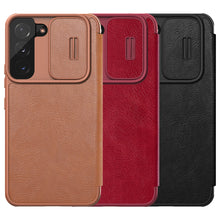 Заредете изображение във визуализатора на галерията – Nillkin Qin Leather Pro Case Case For Samsung Galaxy S22 Camera Protector Holster Cover Flip Cover Black - TopMag
