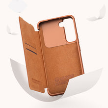 Заредете изображение във визуализатора на галерията – Nillkin Qin Leather Pro Case Case for Samsung Galaxy S22 + (S22 Plus) Camera Protector Holster Cover Flip Cover Black - TopMag
