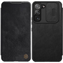 Заредете изображение във визуализатора на галерията – Nillkin Qin Leather Pro Case Case for Samsung Galaxy S22 + (S22 Plus) Camera Protector Holster Cover Flip Cover Black - TopMag
