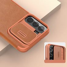 Заредете изображение във визуализатора на галерията – Nillkin Qin Leather Pro Case Case for Samsung Galaxy S22 + (S22 Plus) Camera Protector Holster Cover Flip Cover Black - TopMag
