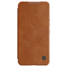 Заредете изображение във визуализатора на галерията – Nillkin Qin Leather Pro Case Case for Samsung Galaxy S22 + (S22 Plus) Camera Protector Holster Cover Flip Cover Brown - TopMag

