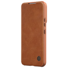 Заредете изображение във визуализатора на галерията – Nillkin Qin Leather Pro Case Case for Samsung Galaxy S22 + (S22 Plus) Camera Protector Holster Cover Flip Cover Brown - TopMag
