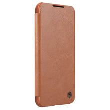Заредете изображение във визуализатора на галерията – Nillkin Qin Leather Pro Case Case for Samsung Galaxy S22 + (S22 Plus) Camera Protector Holster Cover Flip Cover Brown - TopMag
