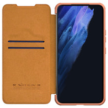 Заредете изображение във визуализатора на галерията – Nillkin Qin Leather Pro Case Case for Samsung Galaxy S22 + (S22 Plus) Camera Protector Holster Cover Flip Cover Brown - TopMag
