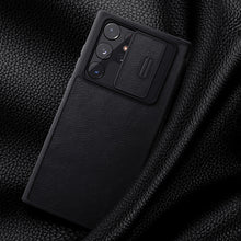 Заредете изображение във визуализатора на галерията – Nillkin Qin Leather Pro Case Case For Samsung Galaxy S22 Ultra Camera Protector Holster Cover Flip Cover Black - TopMag
