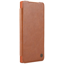 Заредете изображение във визуализатора на галерията – Nillkin Qin Leather Pro Case Cover For Samsung Galaxy S22 Ultra Camera Protector Holster Cover Flip Cover Brown - TopMag
