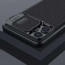 Заредете изображение във визуализатора на галерията – Nillkin Texture Pro Magnetic Case Case for iPhone 13 Pro Camera Protector Housing Sleeve Cover Black (MagSafe Compatible) - TopMag
