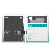 Заредете изображение във визуализатора на галерията – Nillkin Bumper Leather Case Pro Armored Smart Cover with Camera Case and Stand for iPad Pro 12.9 '' 2021/2020 Black - TopMag
