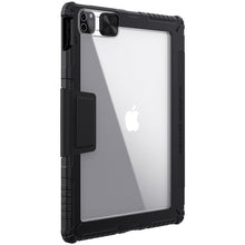 Заредете изображение във визуализатора на галерията – Nillkin Bumper Leather Case Pro Armored Smart Cover with Camera Case and Stand for iPad Pro 12.9 '' 2021/2020 Black - TopMag
