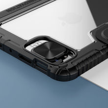 Заредете изображение във визуализатора на галерията – Nillkin Bumper Leather Case Pro armored Smart Cover with camera cover and iPad mini 2021 stand black - TopMag
