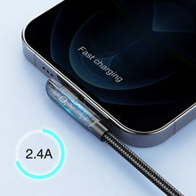Заредете изображение във визуализатора на галерията – Joyroom USB Cable - Lightning Charging / Data 2.4A 1.2m Black (S-1230K3) - TopMag
