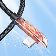 Заредете изображение във визуализатора на галерията – Joyroom USB Cable - Lightning Charging / Data 2.4A 1.2m Black (S-1230K3) - TopMag
