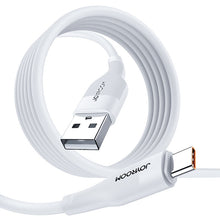 Заредете изображение във визуализатора на галерията – Joyroom USB cable - USB Type C for fast charging / data transmission 6A 1m white (S-1060M12) - TopMag
