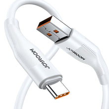 Заредете изображение във визуализатора на галерията – Joyroom USB cable - USB Type C for fast charging / data transmission 6A 1m white (S-1060M12) - TopMag
