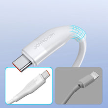 Заредете изображение във визуализатора на галерията – Joyroom USB cable - USB Type C for fast charging / data transmission 6A 1m white (S-1060M12) - TopMag
