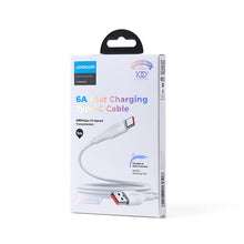 Заредете изображение във визуализатора на галерията – Joyroom USB cable - USB Type C for fast charging / data transmission 6A 1m white (S-1060M12) - TopMag
