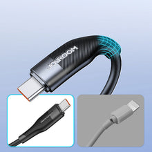 Заредете изображение във визуализатора на галерията – Joyroom USB cable - USB Type C for fast charging / data transmission 6A 1m black (S-1060M12) - TopMag
