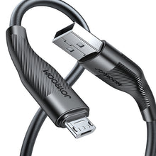 Заредете изображение във визуализатора на галерията – Joyroom USB cable - micro USB charging / data transmission 3A 1m black (S-1030M12) - TopMag
