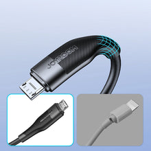 Заредете изображение във визуализатора на галерията – Joyroom USB cable - micro USB charging / data transmission 3A 1m black (S-1030M12) - TopMag
